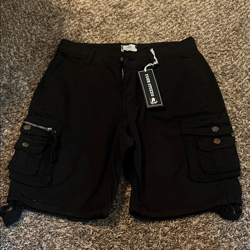 Psycho Bunny Women's Black Cargo Shorts